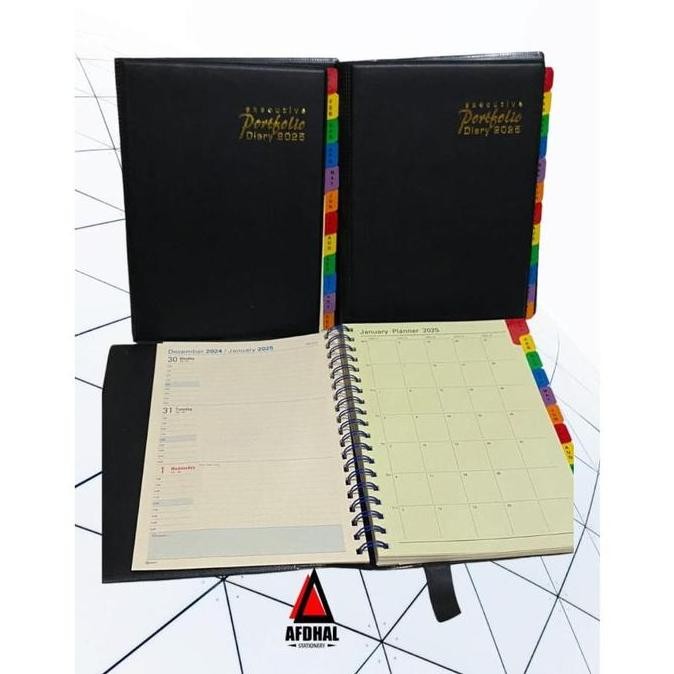 

Tersedia Agenda Executive Forfolio Diary 2025 Buku Planner Kantor