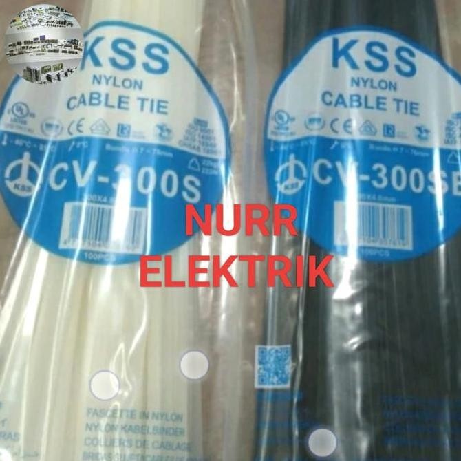 

Diskon! KSS CV-300S Kabel Ties 30cm x 4.8mm Putih/Hitam Isi 100pcs Original