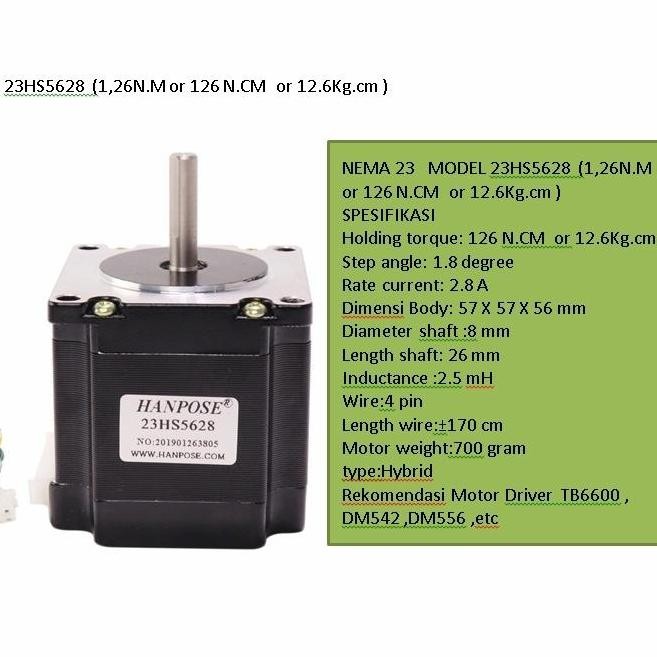 Nema 23 Hanpose 23Hs5628 Stepper Motor Nema 23 5628