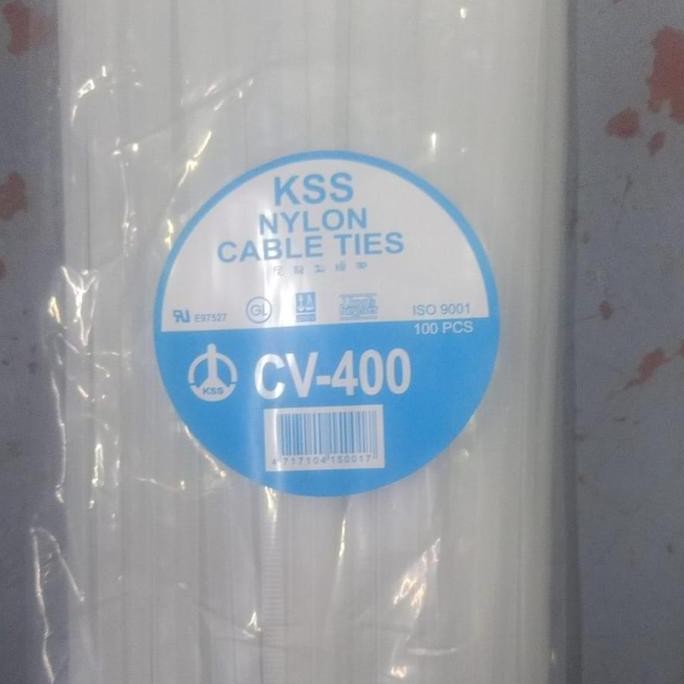 

Diskon! Kabel Ties KSS CV-400 40cm x 4.8mm Putih - Isi 100pcs Cable Tie