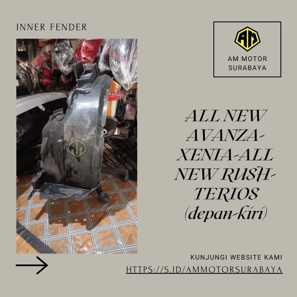 Inner Fender ALL NEW AVANZA-XENIA / ALL NEW RUSH-TERIOS (depan kiri)