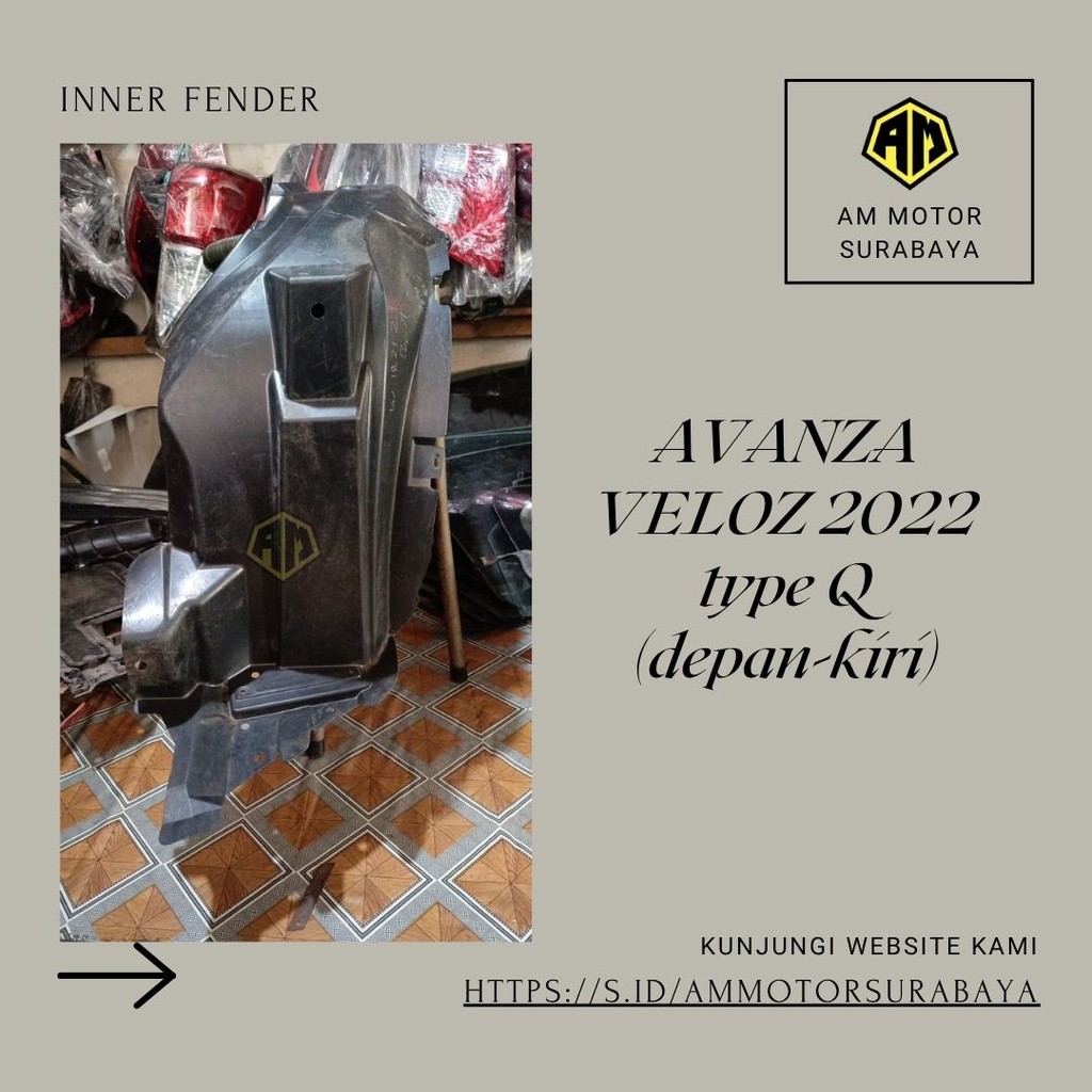 Inner Fender AVANZA VELOZ 2022 type Q (depan kiri)