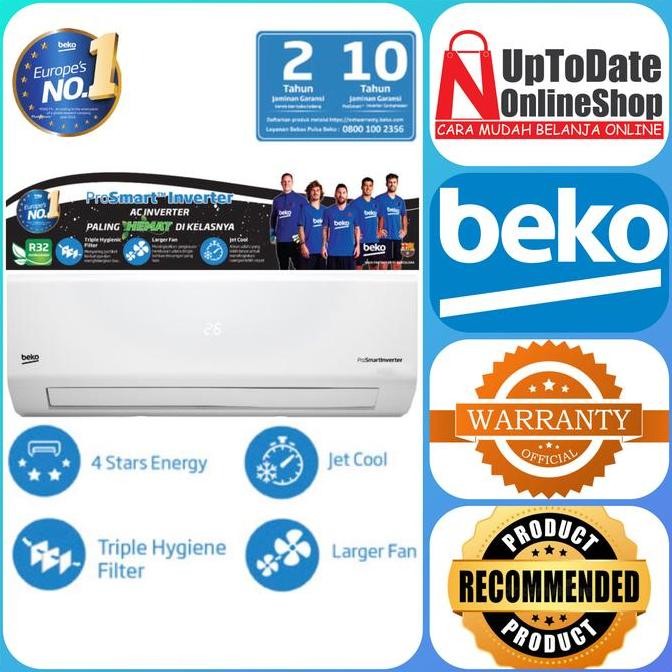 TERMURAH - AC BEKO PRO SMART INVERTER 1.5 PK BSVOA-120 R32 SUPER JET COOLING