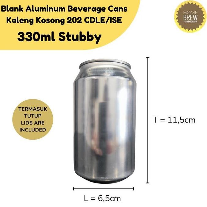

BLANK ALUMINUM BEVERAGE CANS / KALENG KOSONG 330ML 202 CDLE/ISE (BOX)-248PCS ORIGINAL DAN TERPERCAYA