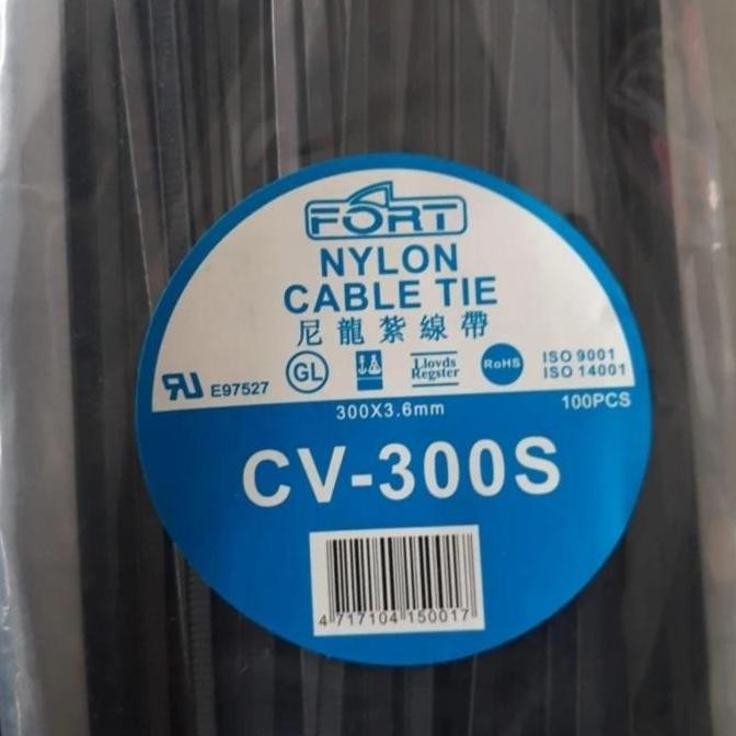 

Diskon! Kabel Ties CV 300 Hitam 3.6mm isi 100pcs - Cable Tie CT-300 Slim Anti Patah