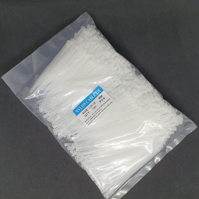 

Diskon! Kabel Ties 2.5mm x 10cm Putih - Cable Tie Mini 1000pcs per Pack