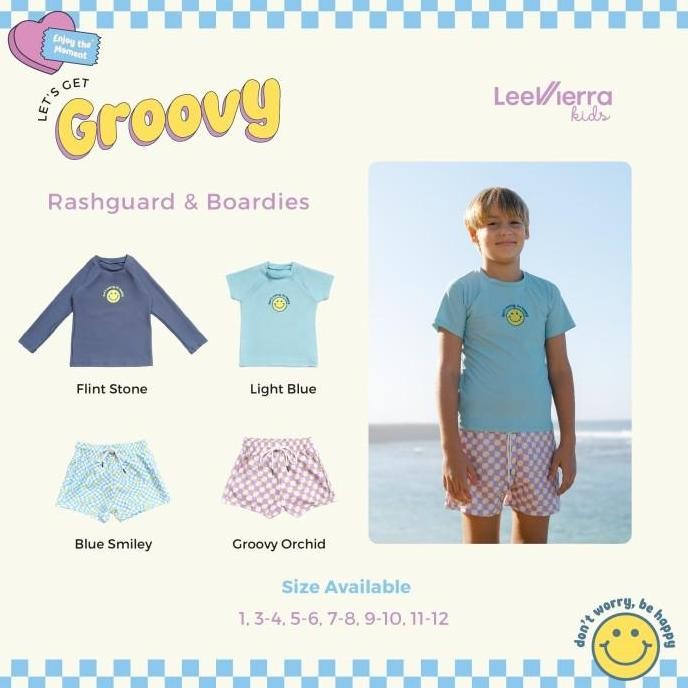 TERLARIS - Let's Get Groovy Unisex Top & Short Pants, Baju Renang Anak