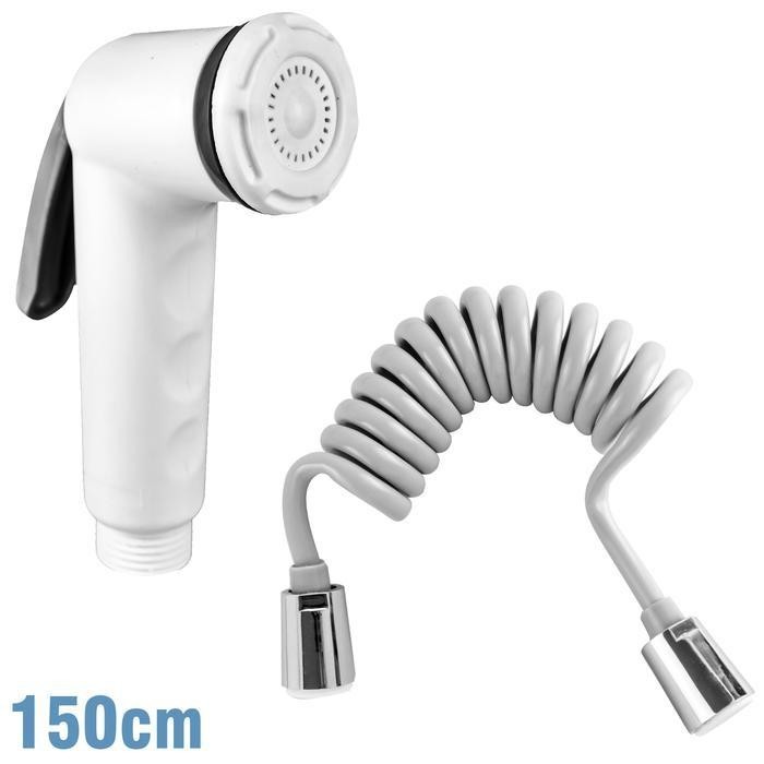 PH Bidet Set Dengan Selang Fleksibel Bidet Spray Jet Bidet Shower Toilet FXQ-10 plastik putih Pvc - 