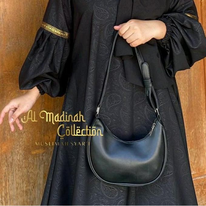 (Allthebest) Abaya Shiva/Abaya Embos Lengan Balon Temboro Wolfis Hitam Full Motif Gamis Muslim Wanit
