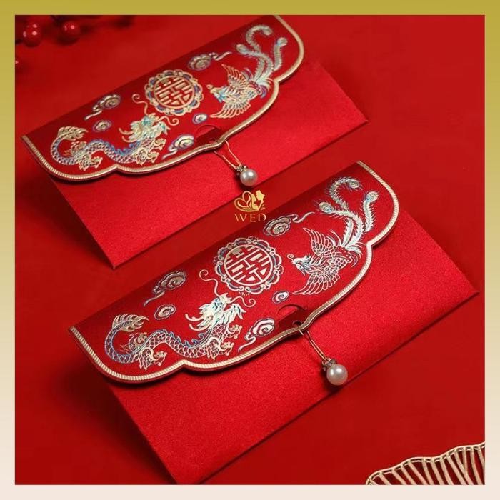 

LFM WED Angpao Wedding Sangjit Amplop Merah Shuang Xi Gliter Include Hiasan Gantungan / Amplop Pernikahan Shuang Xi WED28
