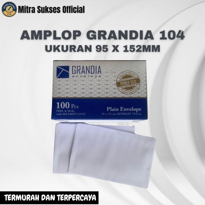 

LFM AMPLOP PUTIH GRANDIA 104 ISI 100 LEMBAR plus Lem Perekat / angpau lebaran