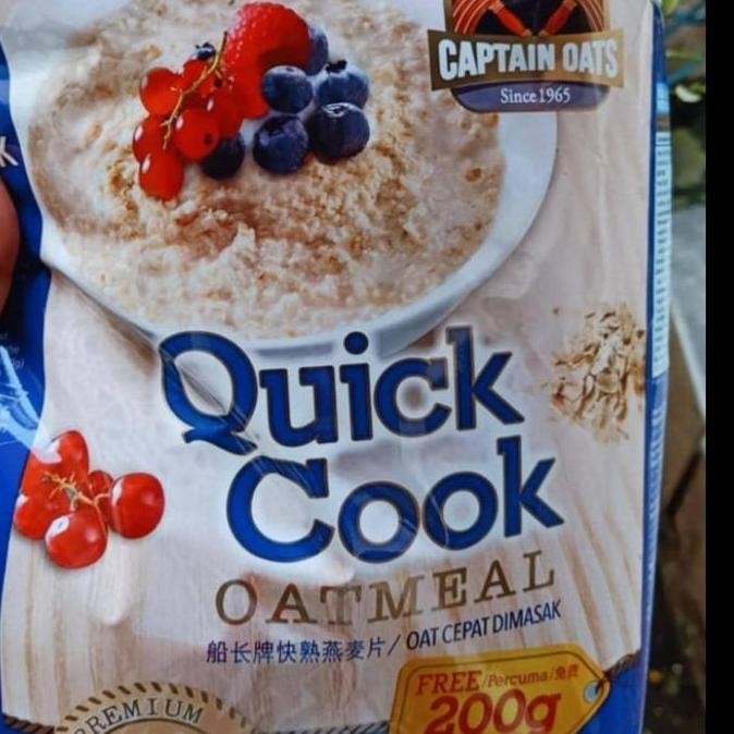 

(Allthebest) CAPTAIN OATS QUICK COOK 800 gram free 200 gram (BIRU)