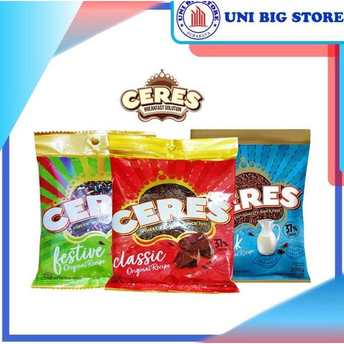 

(Allthebest) Ceres Hagelslag Classic Milk Festive Meises 225 gr Coklat Meses