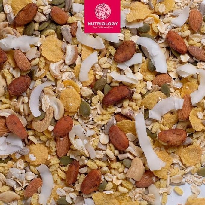 

(Allthebest) Granola LESS SWEET 400 gr Nutriology Sereal Makanan Diet Sehat Crunchy