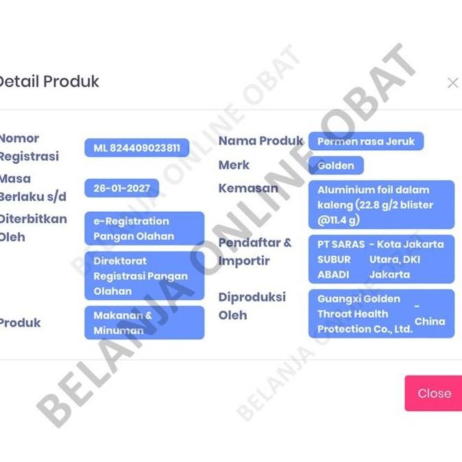 

(Allthebest) GOLDEN THROAT LOZENGES JERUK // Permen Pelega Tenggorokan