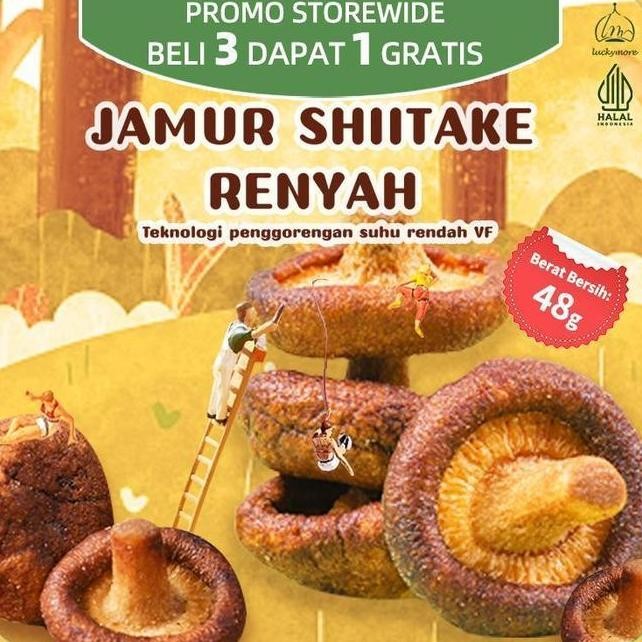 Luymorehalal Jamur Renyah 48G Camilan Sehat Tanpa Msg Halal Tanpa Tambahan Gula Camilan Sehat Dengan