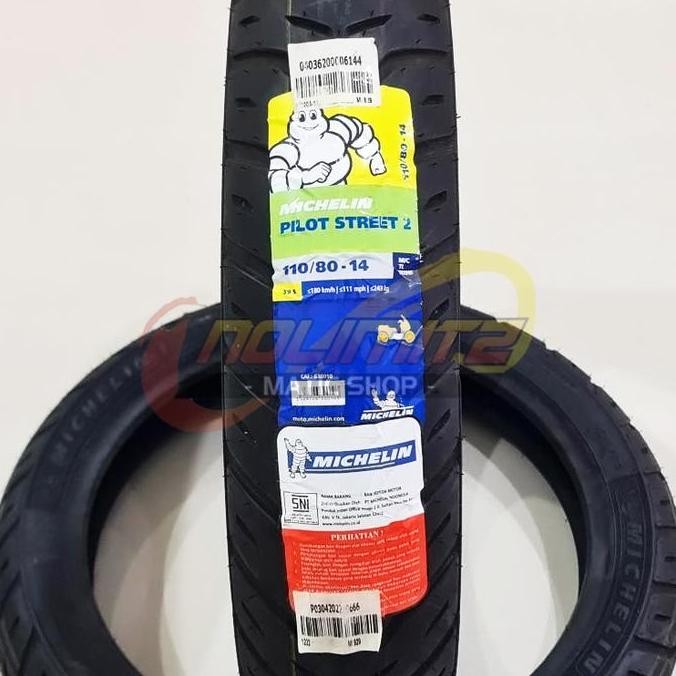 Ban Motor Michelin Pilot Street 2 110/80 - 14 Tubeless Vario Beat Lexi
