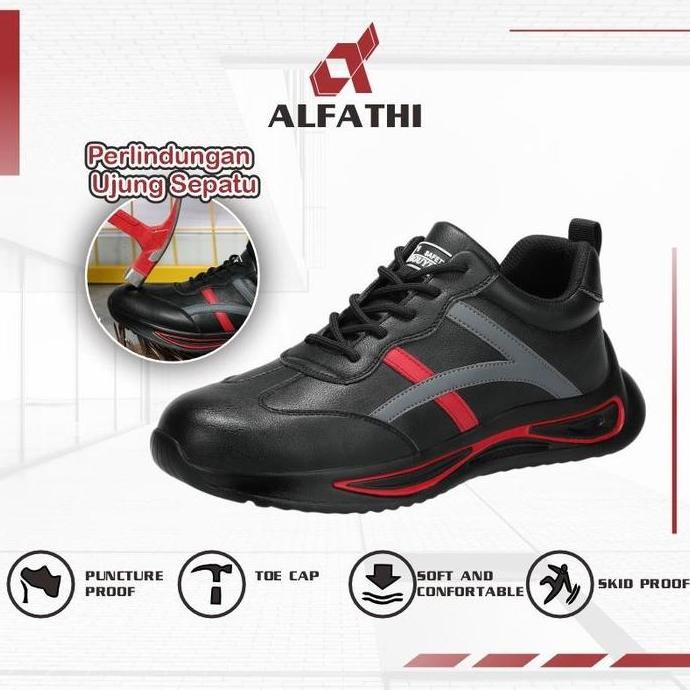 Alfathi Sepatu Safety Ori By Guyisa Black Kouga New Stok