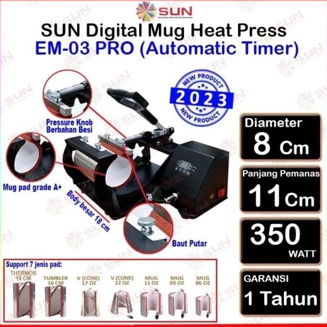 Mesin Press Sablon Mug/ Gelas/ Asbak/ Tumbler Aluminum