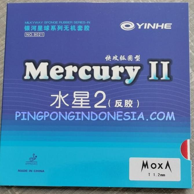 Yinhe Mercury II Tipis - Karet Pingpong Rubber Tenis Meja Bet Bat Karet TenisMeja 0.8 1.0 1.2 1.5 1.