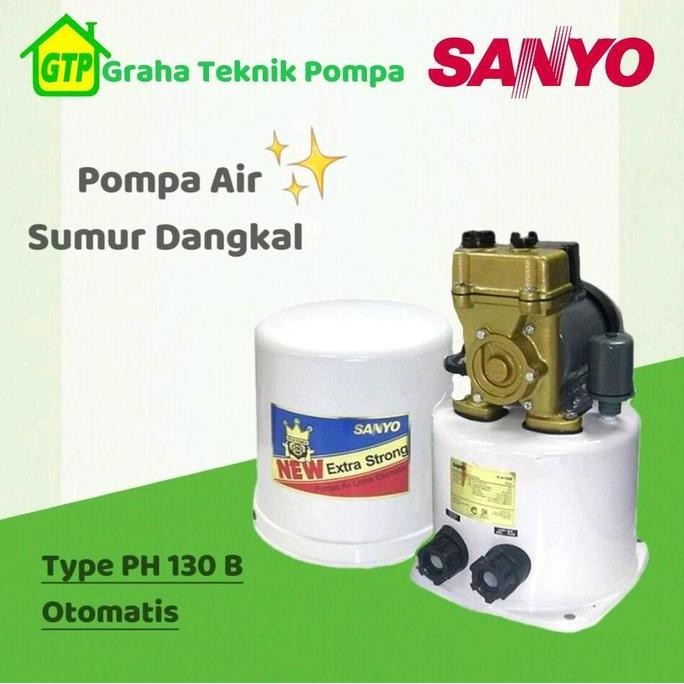 TERMURAH - Sanyo PH 130 B Pompa Air Sumur Dangkal Otomatis