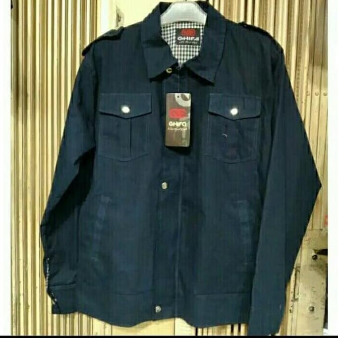 Promo Jaket Almamater Biru Dongker/Biru Navy Polos Pria Dan Wanita Size L Xl