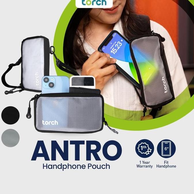 Grosir Torch Antro Tas Pouch Hp Transparan Sling Bag Mini Anti Air Stationery Pria Wanita Unisex