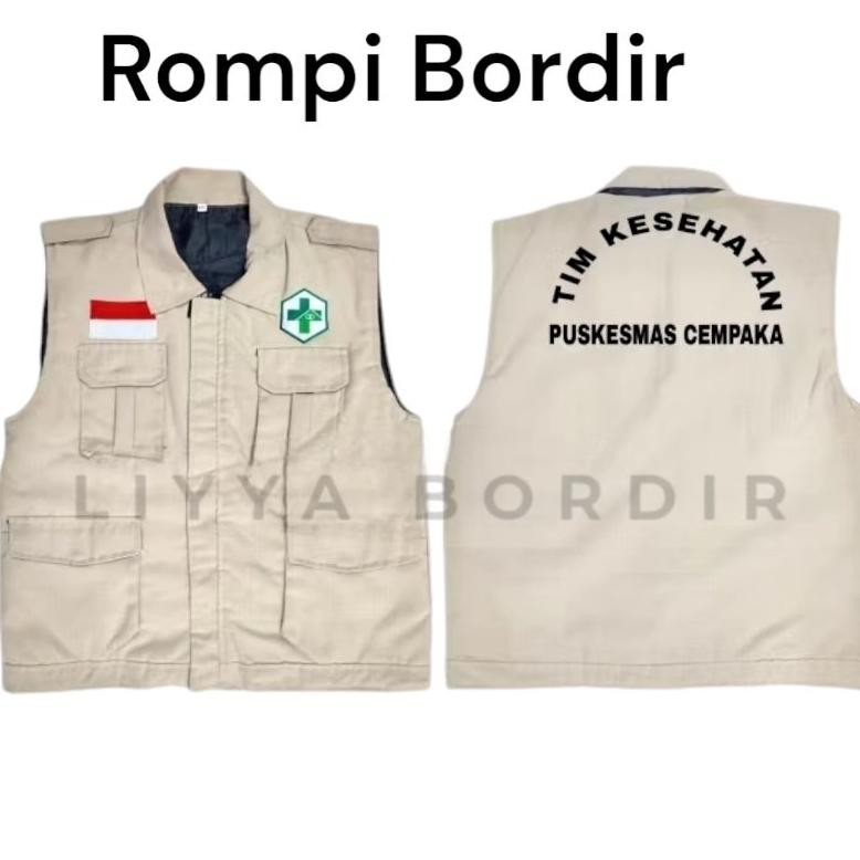 DE158 >> Rompi TIM Kesehatan Rompi Puskesmas Rompi Safety First Rompi K3 Custom Nama Lembaga