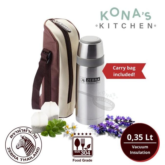 Siap Kirim Zebra Vacuum Flask Prima II 350ml Termos Minum Stainless Steel