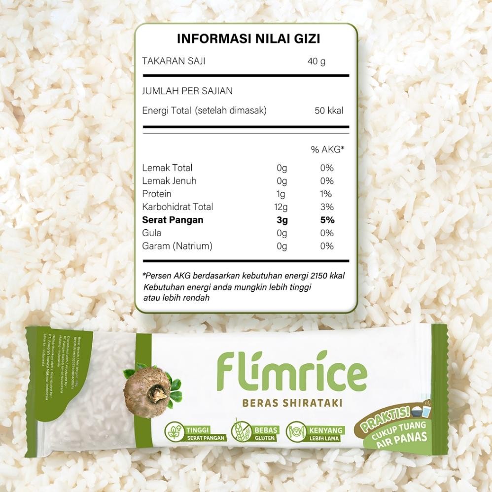

Model Baru [New Launch] Flimrice Nasi Shirataki (Nasi Diet) - 1 box isi 7 sachet !!