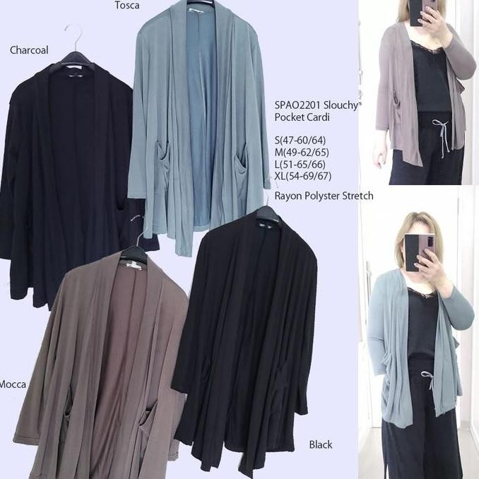 Promo Spao2201 Slouchy Cardi Baju Atasan Outerwear Kardigan Branded