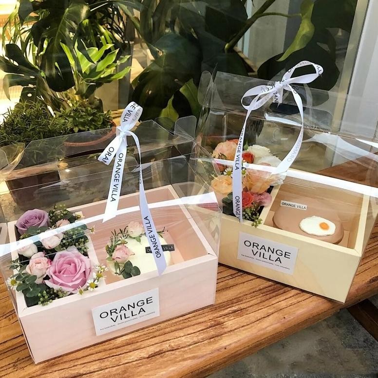 

Box Mika Kotak Kue or Box Bunga Transparant Flower Box Gift aSt