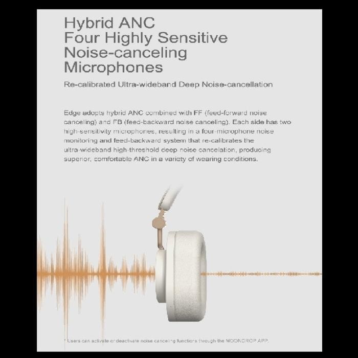 Moondrop Edge Portable Wireless Hybrid Active Noise Cancelling Anc Headphone Original Original Dan T