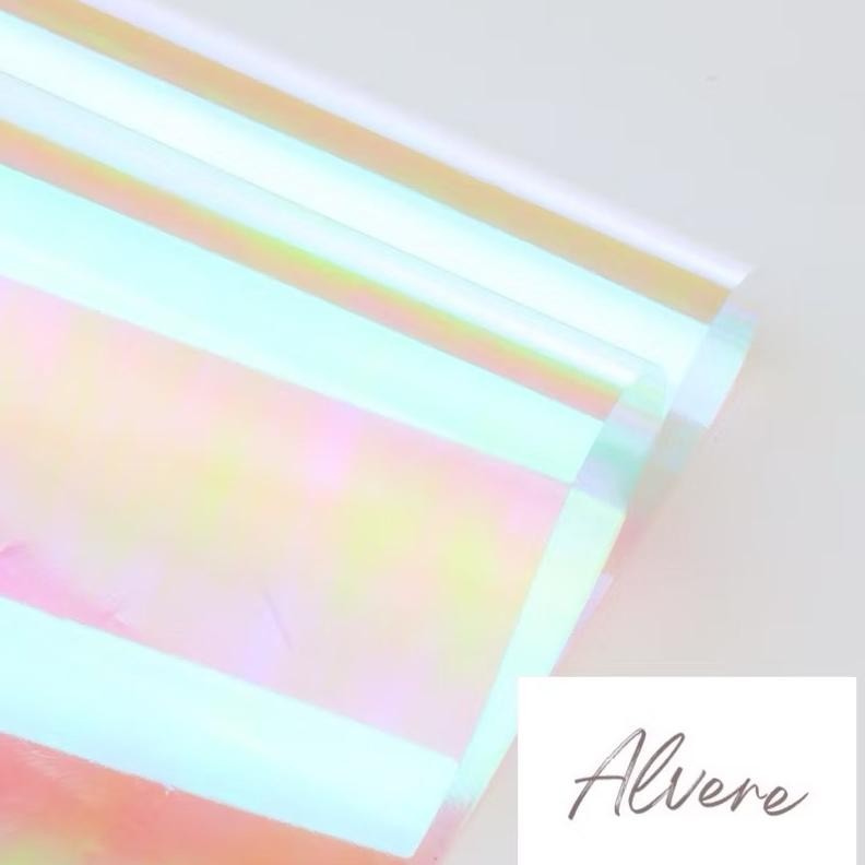 

[20 Lembar] Hologram Flower Wrapping Paper Cellophane Rainbow Kertas Buket Bunga aSt