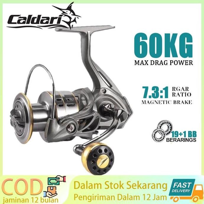 CALDARI METAL PANCING REEL  PANCING MURAH JIGGING REEL ALAT IKAN LAUT ORIGINAL DAN TERPERCAYA