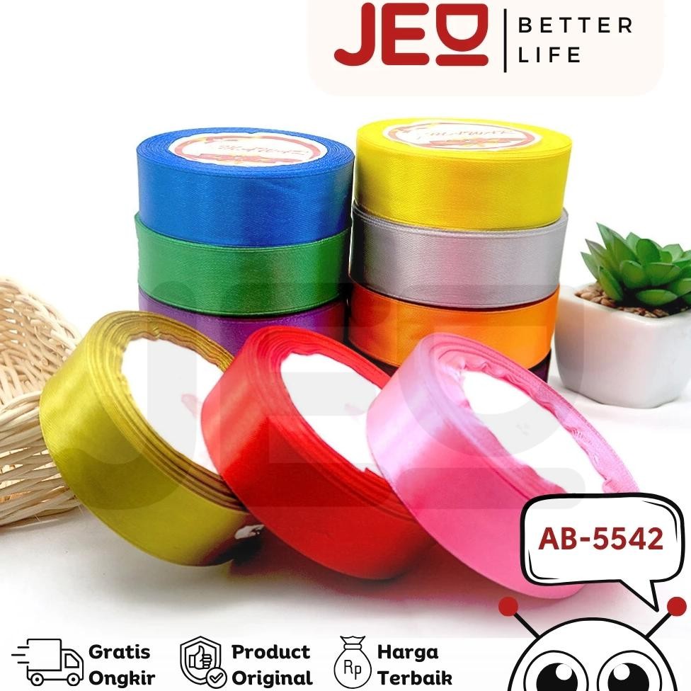 

1 Slop (5 Pcs) Pita Satin 1 Inch / 2 Cm Tebal Berkualitas aSt