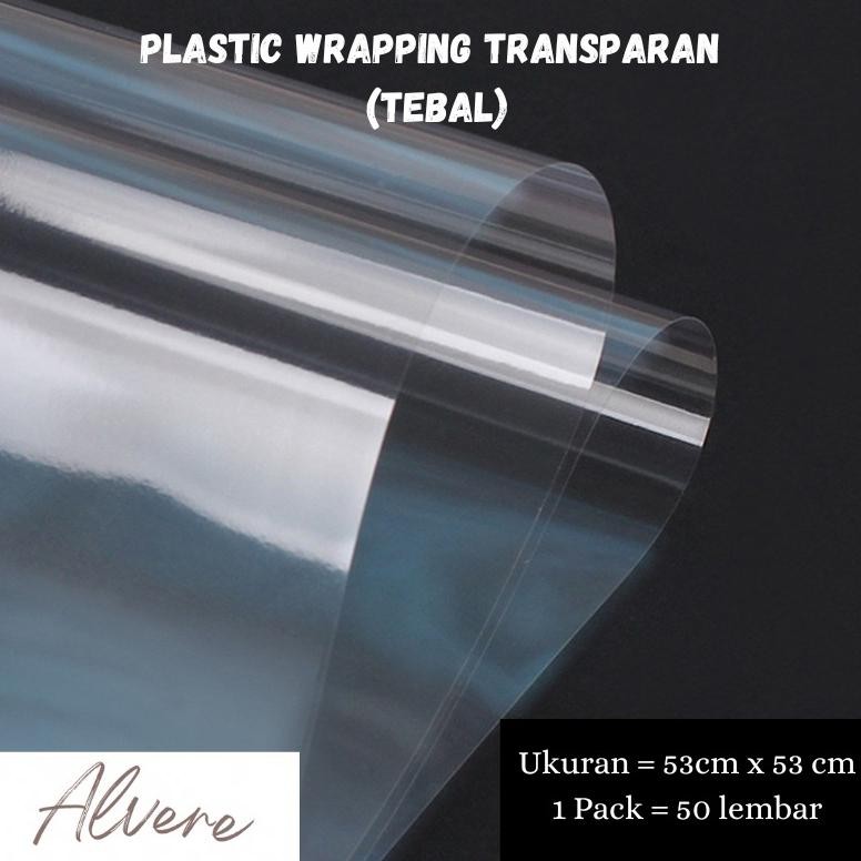 

Flower Wrapping Bening Transparan Plastik TEBAL 50Lembar Kertas Buket Bunga Transparent aSt