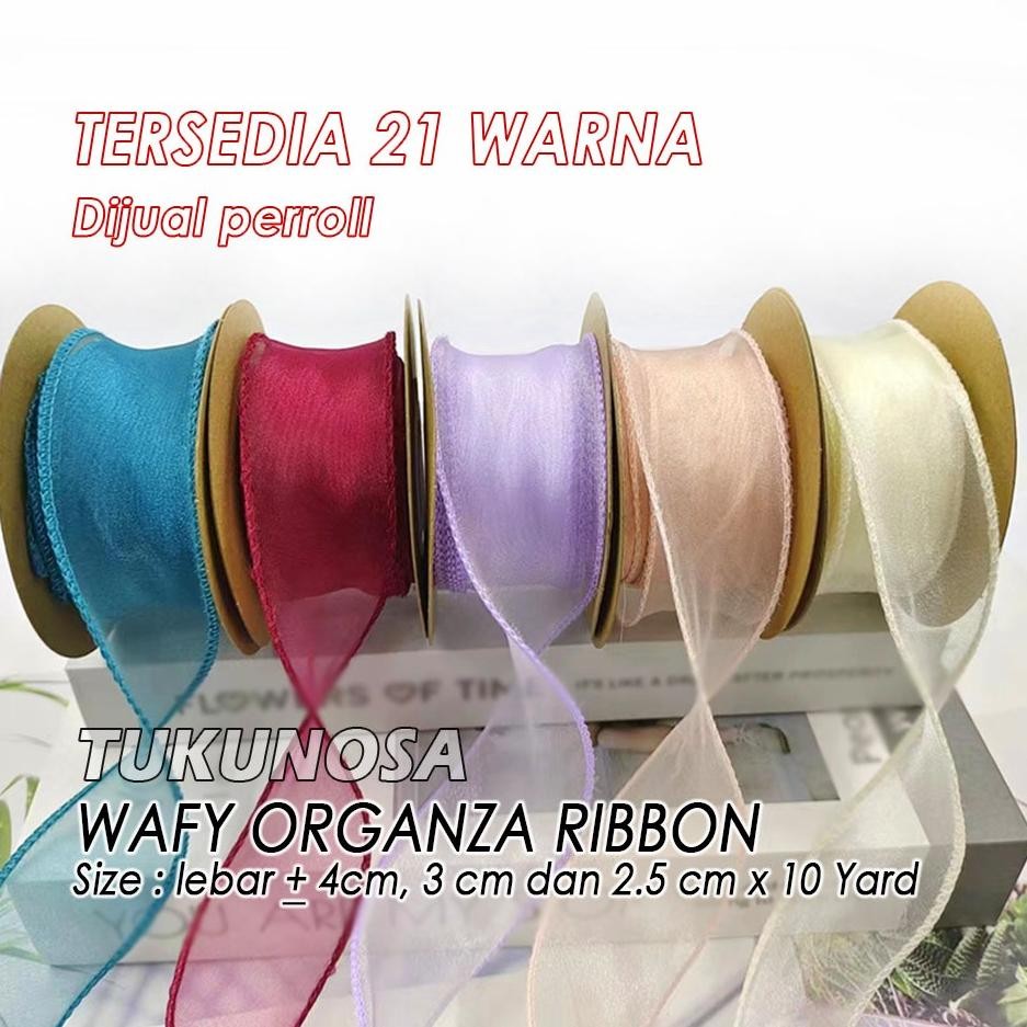 

Perroll Wafy Organza Ribbon Pita Organdi Gelombang Pita Kado Organza 4 cm 3 cm 2,5 cm Mermaid Tail Ribbon aSt