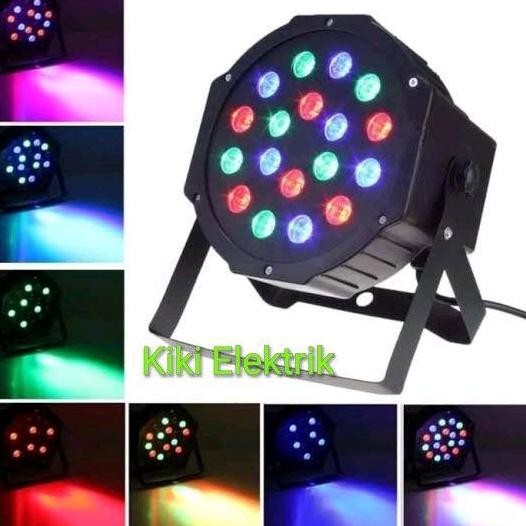 Lampu Par Led 18 Mata Rgb / Lampu Panggung / Lampu Sorot Dekorasi