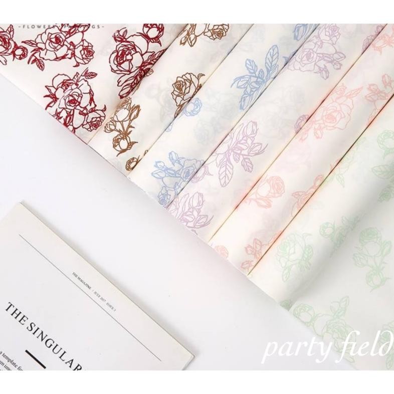 

[1PAK/15PCS] ALS Kertas buket bunga / Flower bouquet wrapping paper aSt