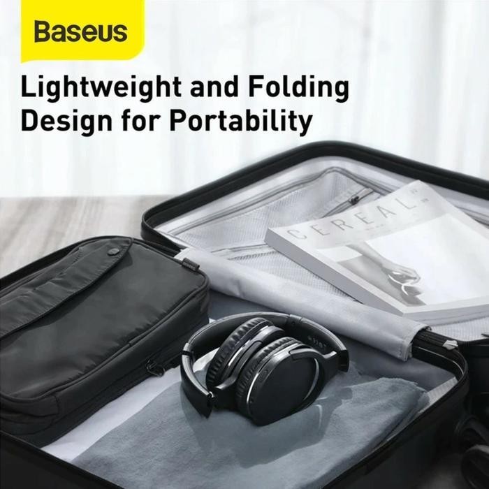 Baseus D02 Pro Headset Wireless Bluetooth - Wired Aux Stereo Headphone Original Dan Terpercaya
