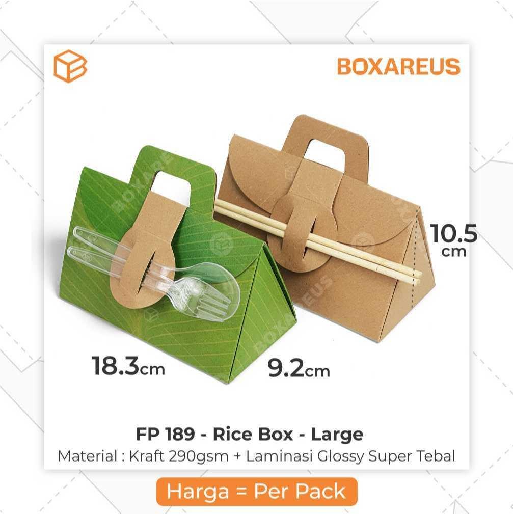 

Kotak Dus Kemasan Rice Pack Bungkus Nasi Kertas Makanan Lunch Box | Fp 189