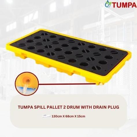 

Tumpa 2 Drum Spill Deck Spill Containment Pallet With Drain Plug - Tum1215 New Stok