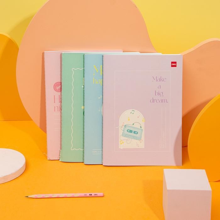 

DD Buku Tulis Deli Sewing [DELI X AGNEZ MO] A5 B5 60 Lembar EN02X - 4 Desain Random - Ketebalan Kertas 70 GSM - Jahitan Kuat - Garis 8mm - Kertas Putih Kantor Notebook