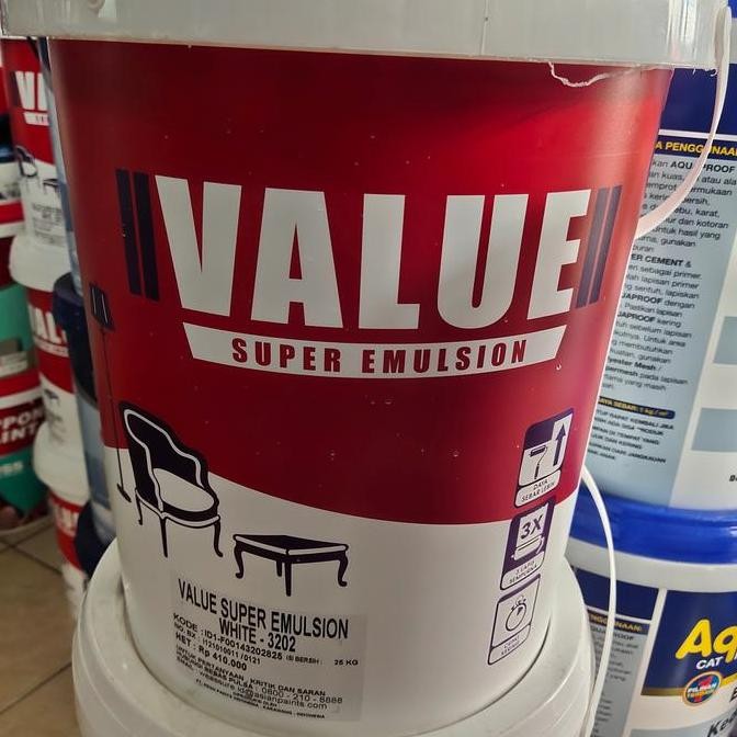 TERBARU - Cat Tembok Asian Paint Value 25kg "White"
