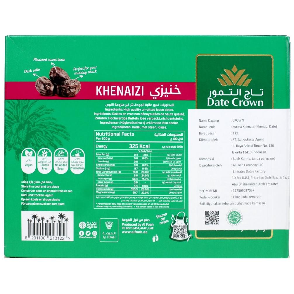 

Kekinian - Date Crown Kurma Khenaizi (1kg) dari UAE in Box ..
