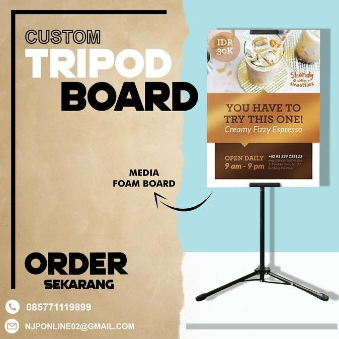 NS Tridpod Banner / Board UV PRINT (FOAM BOARD SAJA )