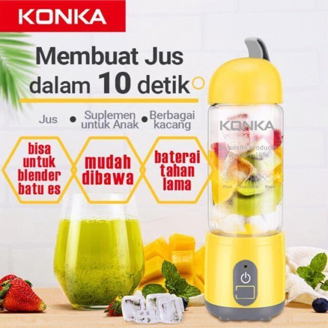 Ns Konka Portable Blender Mini Juicer Usb Blender Tanpa Kabel Gelas Kaca