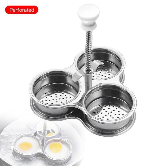 PROMO Cetakan Telur Rebus Telor Ceplok Mata Sapi Bulat Stainless Anti Lengket