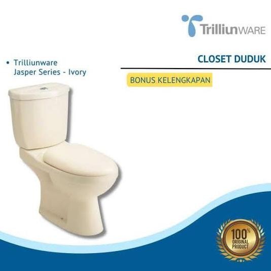 Terlaris | Terbaru | Best Seller | Termurah Kloset Duduk Trilliun Ware Jasper Series (Putih / Ivory)